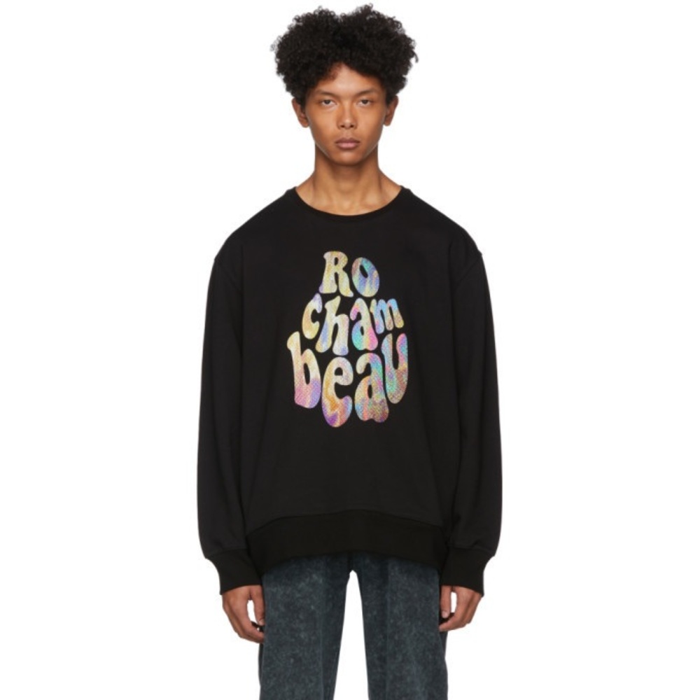 Rochambeau Men’s Black Sweatshirt, size L